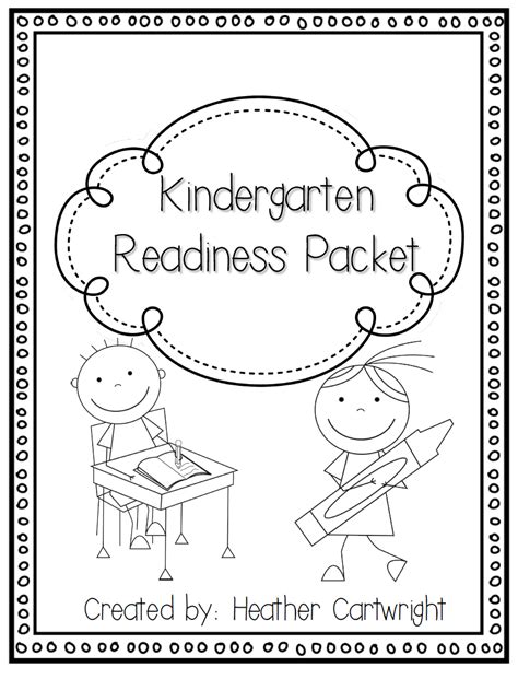Kindergarten Homework Packet Printable